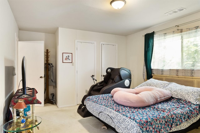 11228 Ferndale Rd, Dallas, TX 75238 - bedroom featuring light colored carpet and radiator heating unit