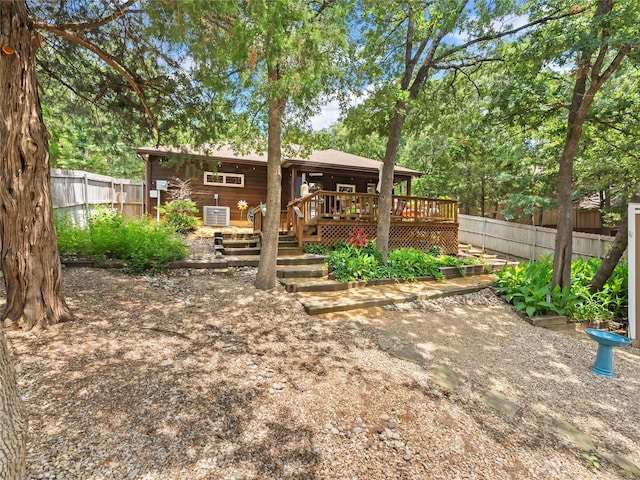 153 Bridlepath Dr, Pottsboro, TX 75076 - fenced backyard featuring a deck