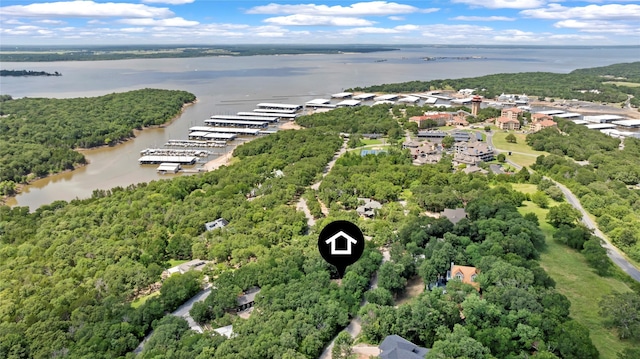 153 Bridlepath Dr, Pottsboro, TX 75076 - aerial view of a large body of water and a forest