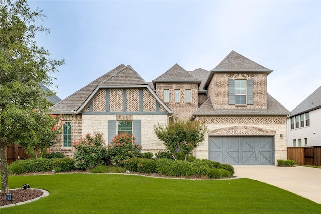 840 Redstem Dr, Prosper, TX 75078 - view of front of house with concrete driveway, brick siding, roof with shingles, and an attached garage