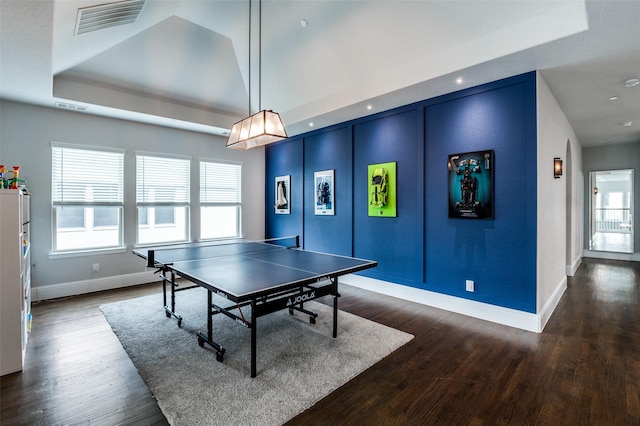 840 Redstem Dr, Prosper, TX 75078 - recreation room featuring plenty of natural light, wood finished floors, and recessed lighting