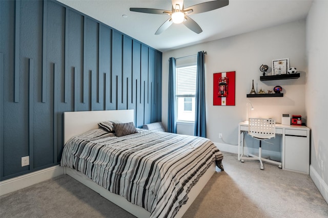 840 Redstem Dr, Prosper, TX 75078 - bedroom with light colored carpet and a ceiling fan