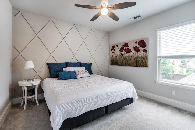 840 Redstem Dr, Prosper, TX 75078 - bedroom with carpet floors, multiple windows, and ceiling fan