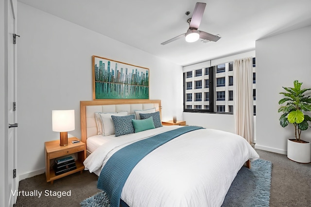 1200 Main St Unit 707, Dallas, TX 75202 - bedroom with carpet and ceiling fan