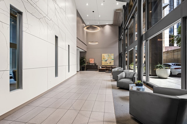 1200 Main St Unit 707, Dallas, TX 75202 - community lobby with a high ceiling and recessed lighting