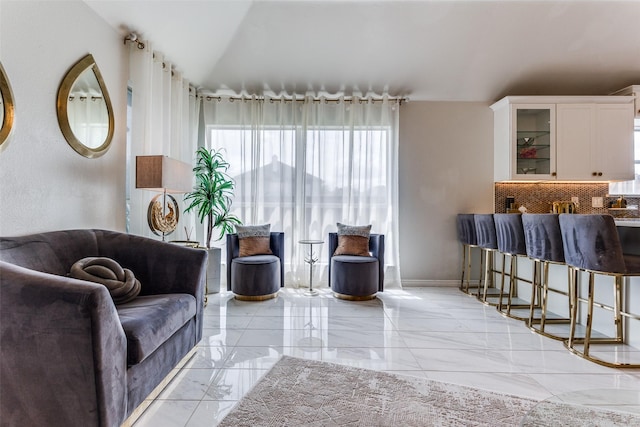 1400 Ambrose Dr, Allen, TX 75002 - living area featuring light marble finish flooring and baseboards