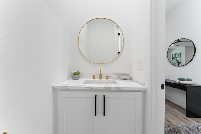 2828 Rochester St, Dallas, TX 75215 - bathroom with vanity and wood finished floors