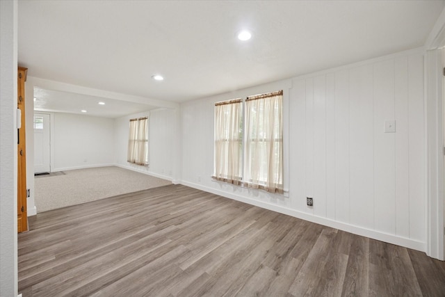 416 W 3rd St, Justin, TX 76247 - unfurnished room with wood finished floors and recessed lighting