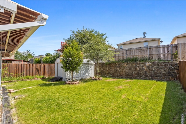 9507 Tallow Berry Dr, Dallas, TX 75249 - fenced backyard with a storage unit