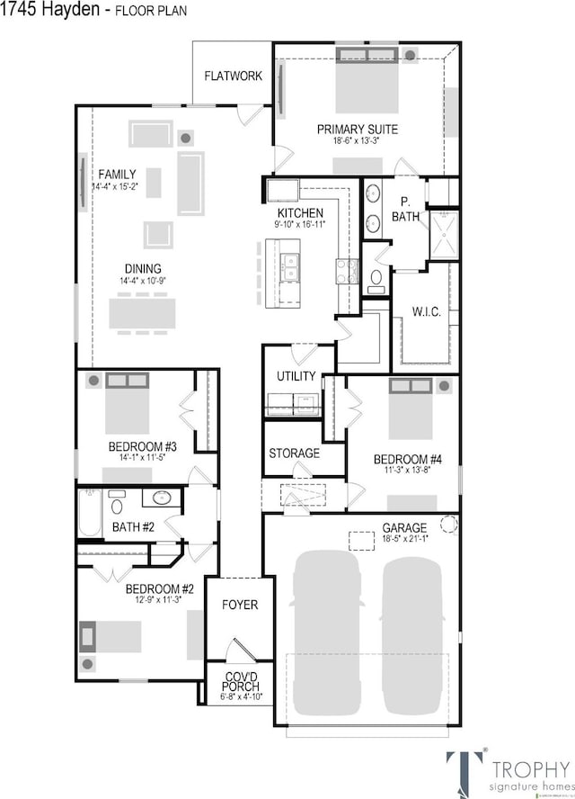 1113 Little Hills Way, Lavon, TX 75166 - view of floor plan / room layout