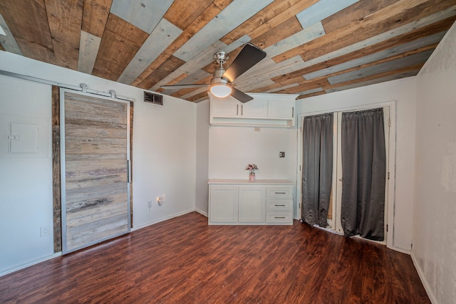 1704 Baird Farm Cir Unit 4104, Arlington, TX 76006 - unfurnished bedroom featuring wood finished floors, wooden ceiling, and a ceiling fan