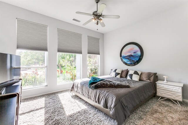 17503 Torrey Pine Dr, Dallas, TX 75287 - carpeted bedroom featuring baseboards and a ceiling fan