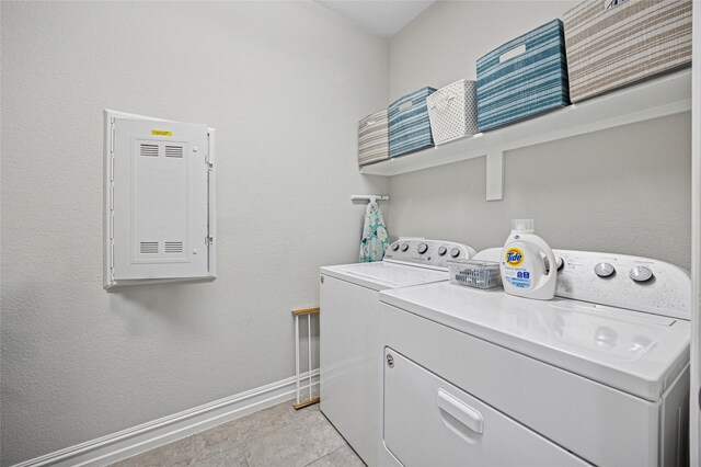933 Basket Willow Ter, Fort Worth, TX 76052 - laundry room with separate washer and dryer and baseboards