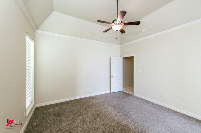 1859 Sparrow Rdg, Haughton, LA 71037 - unfurnished bedroom with carpet floors, multiple windows, ceiling fan, and ornamental molding