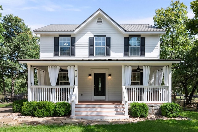 7720 Angelina Dr, Athens, TX 75752 - view of front of property featuring a porch and a metal roof