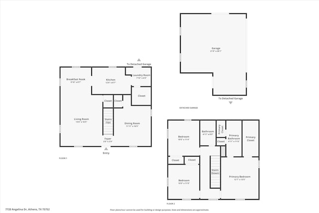 7720 Angelina Dr, Athens, TX 75752 - view of floor plan / room layout