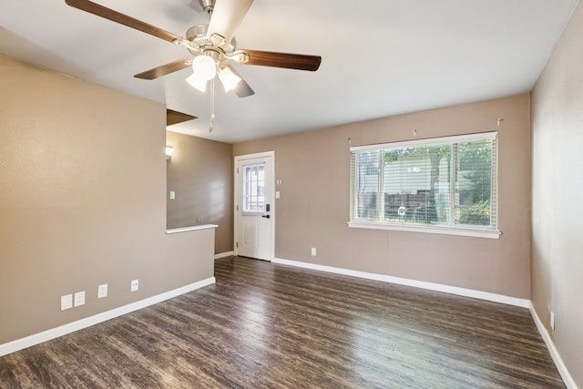 4039 Cole Ave Unit 106, Dallas, TX 75204 - spare room featuring a ceiling fan and wood finished floors