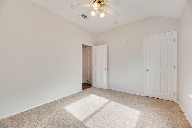 1647 Ash Ln, Corinth, TX 76210 - unfurnished bedroom with carpet, a ceiling fan, and lofted ceiling