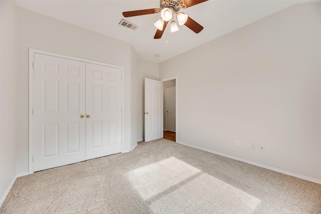 1647 Ash Ln, Corinth, TX 76210 - unfurnished bedroom featuring carpet floors, a closet, and ceiling fan