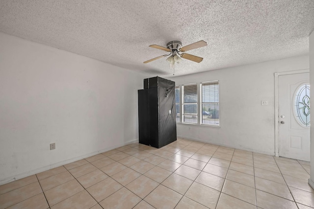 101 Arrowhead St, Fort Worth, TX 76108 - entryway featuring a ceiling fan, a textured ceiling, and light tile patterned floors