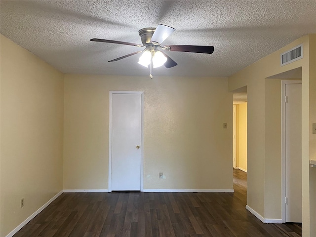 376 Valley Park Dr, Garland, TX 75043 - spare room featuring wood finished floors, a ceiling fan, and a textured ceiling