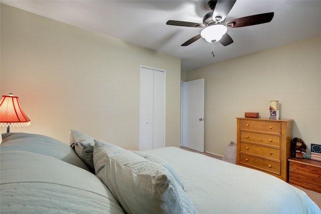 5610 Christie Ln, Garland, TX 75044 - bedroom featuring ceiling fan and a closet