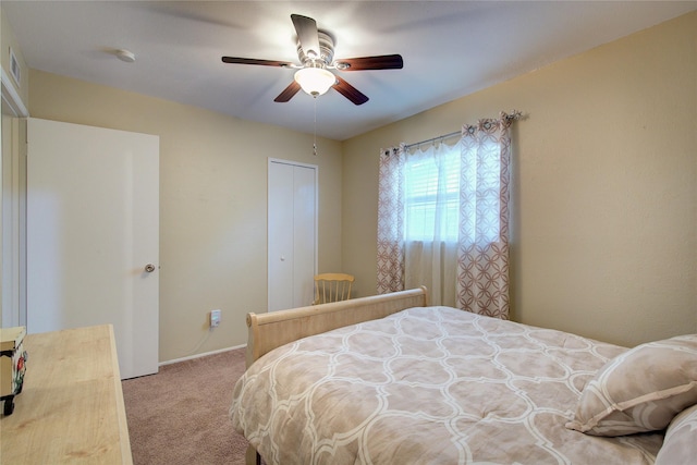 5610 Christie Ln, Garland, TX 75044 - carpeted bedroom with ceiling fan and a closet