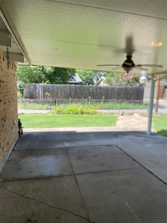 1505 Windy Meadow Dr, Plano, TX 75023 - view of patio / terrace featuring ceiling fan