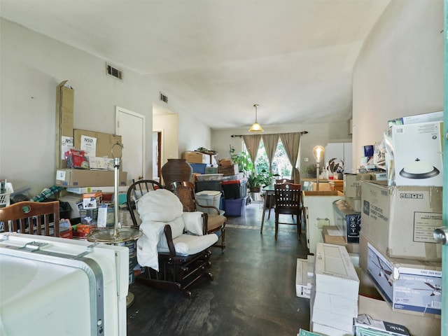 2407 Towerwood Dr, Carrollton, TX 75006 - living area featuring lofted ceiling