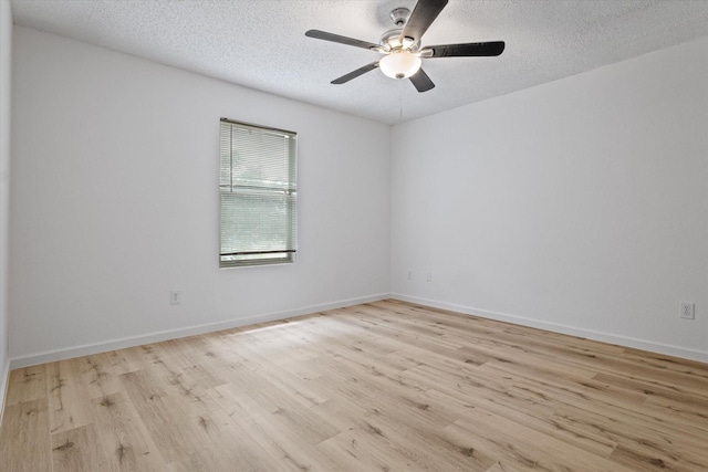 3300 Jacobs Dr, Mckinney, TX 75070 - empty room with a textured ceiling, light wood finished floors, and ceiling fan
