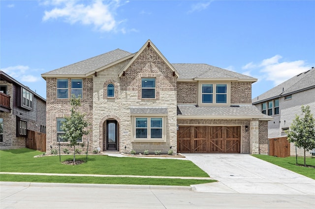 913 Cannes Dr, Red Oak, TX 75154 - view of front of home featuring a shingled roof, driveway, an attached garage, and brick siding