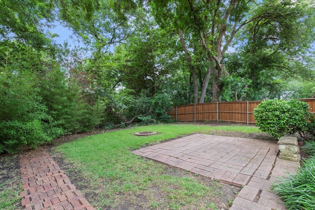 8620 S County Rd, Frisco, TX 75034 - view of yard featuring an outdoor fire pit and a patio area