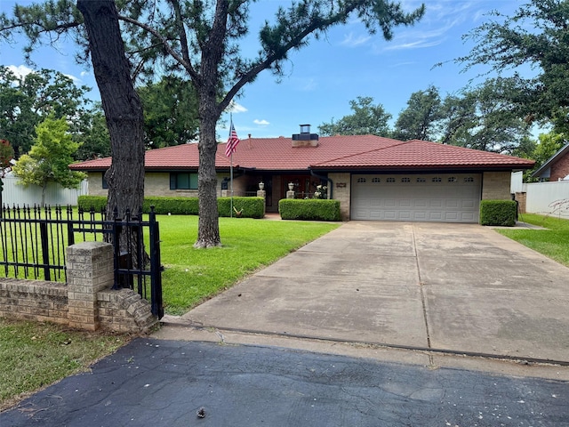 3093 County Road 264, Breckenridge, TX 76424 - single story home featuring a tile roof, a garage, and concrete driveway