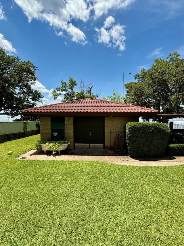 3093 County Road 264, Breckenridge, TX 76424 - rear view of property with brick siding