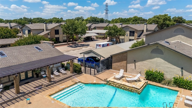 350 W Harwood Rd Unit A, Hurst, TX 76054 - community pool with a residential view and a patio area