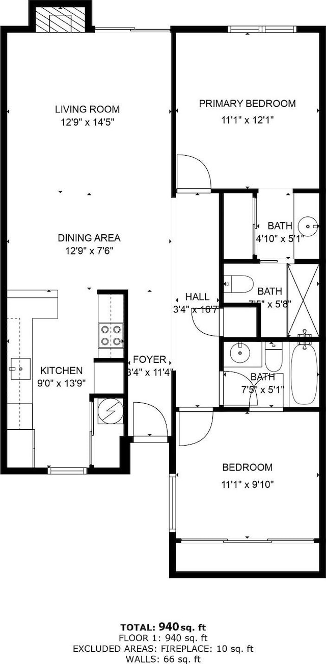 350 W Harwood Rd Unit A, Hurst, TX 76054 - view of floor plan / room layout