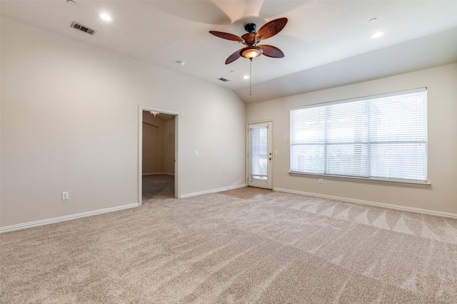 2836 Fordham Rd, Plano, TX 75025 - spare room featuring light carpet, a ceiling fan, and recessed lighting