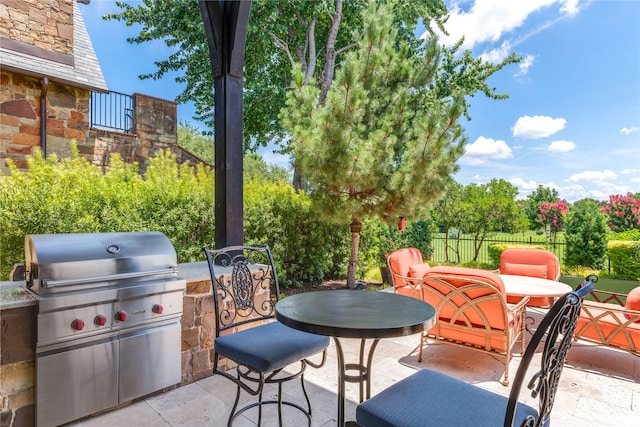 2307 Cedar Elm Ter, Westlake, TX 76262 - view of patio / terrace with outdoor dining area and area for grilling