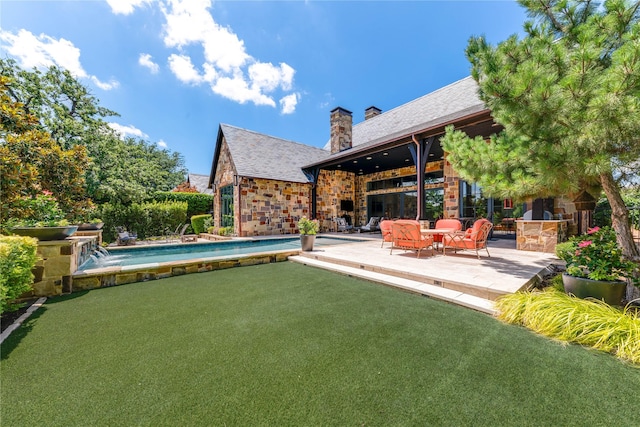 2307 Cedar Elm Ter, Westlake, TX 76262 - view of yard with a patio and an outdoor pool