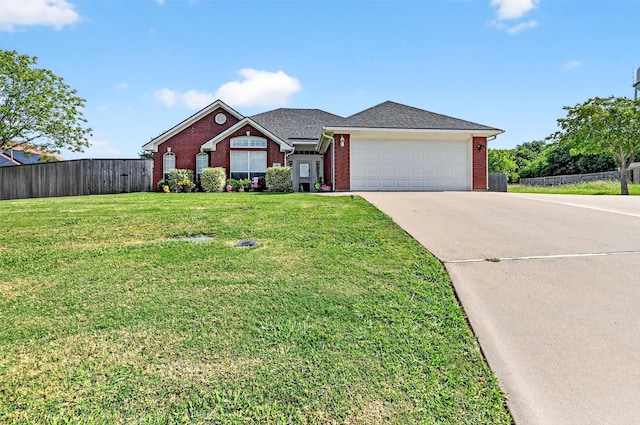 218 Bryant St, Pottsboro, TX 75076 - view of front of property with brick siding, an attached garage, and driveway