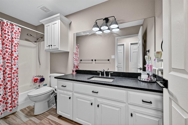 218 Bryant St, Pottsboro, TX 75076 - bathroom with vanity and shower / bath combination with curtain
