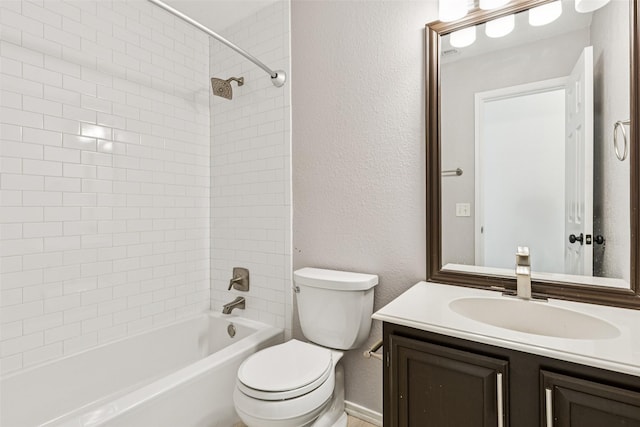 10412 Harris Ct, Irving, TX 75063 - bathroom featuring vanity, shower / washtub combination, and a textured wall
