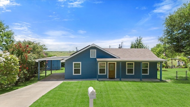 336 Arrowhead St, Fort Worth, TX 76108 - view of front of house featuring a carport, concrete driveway, and a porch