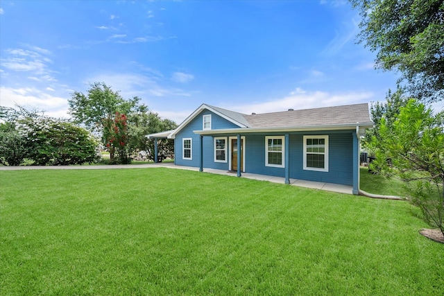 336 Arrowhead St, Fort Worth, TX 76108 - rear view of property with a yard and roof with shingles