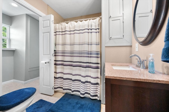 336 Arrowhead St, Fort Worth, TX 76108 - full bathroom with vanity, tile patterned floors, and curtained shower