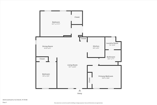 336 Arrowhead St, Fort Worth, TX 76108 - view of home floor plan