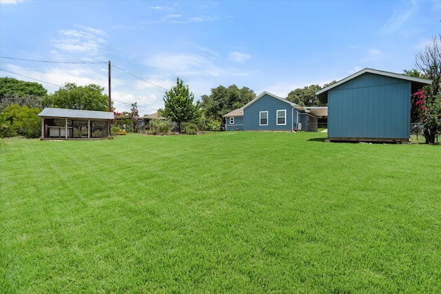 336 Arrowhead St, Fort Worth, TX 76108 - view of green lawn with an outbuilding