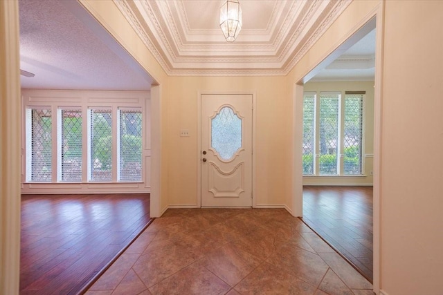 1115 Shady Oak Trl, Mansfield, TX 76063 - tiled foyer entrance with ornamental molding and baseboards
