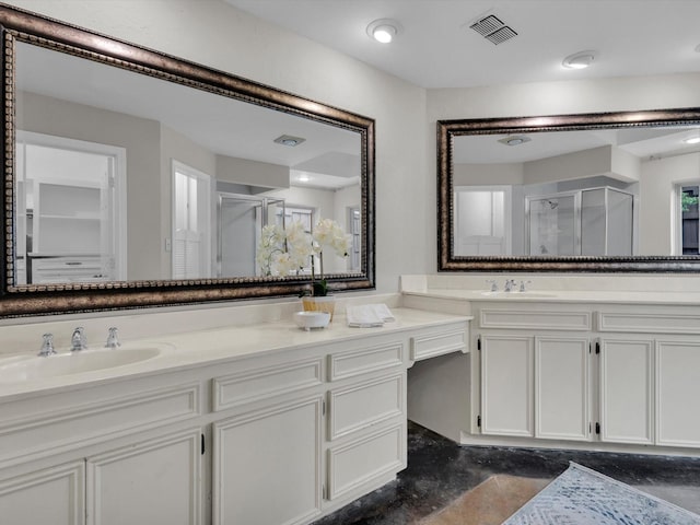4029 Tumbril Ln, Plano, TX 75023 - full bath featuring a stall shower and double vanity