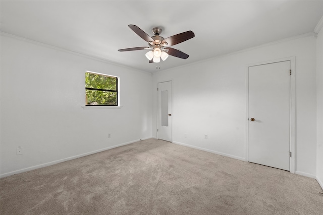 210 Virginia Dr, Waco, TX 76705 - unfurnished room with crown molding, carpet flooring, and ceiling fan
